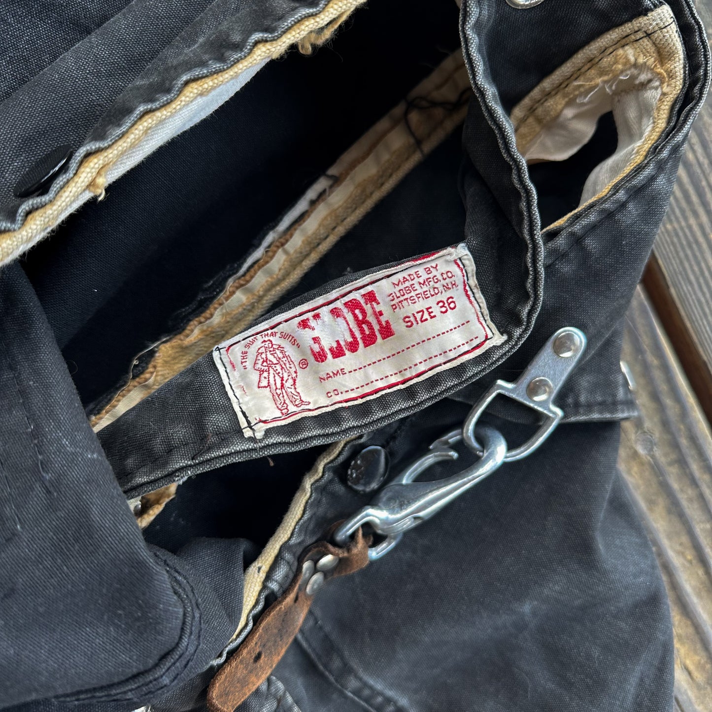 1950’s black fireman’s turnout pants