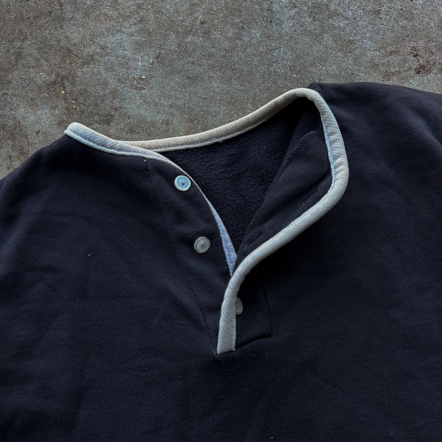 1960’s black Henley cut sweatshirt