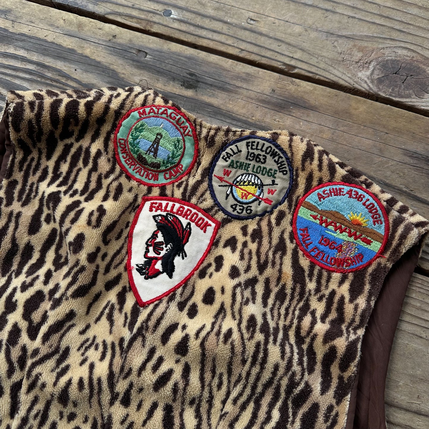 1960’s leopard terry cloth vest