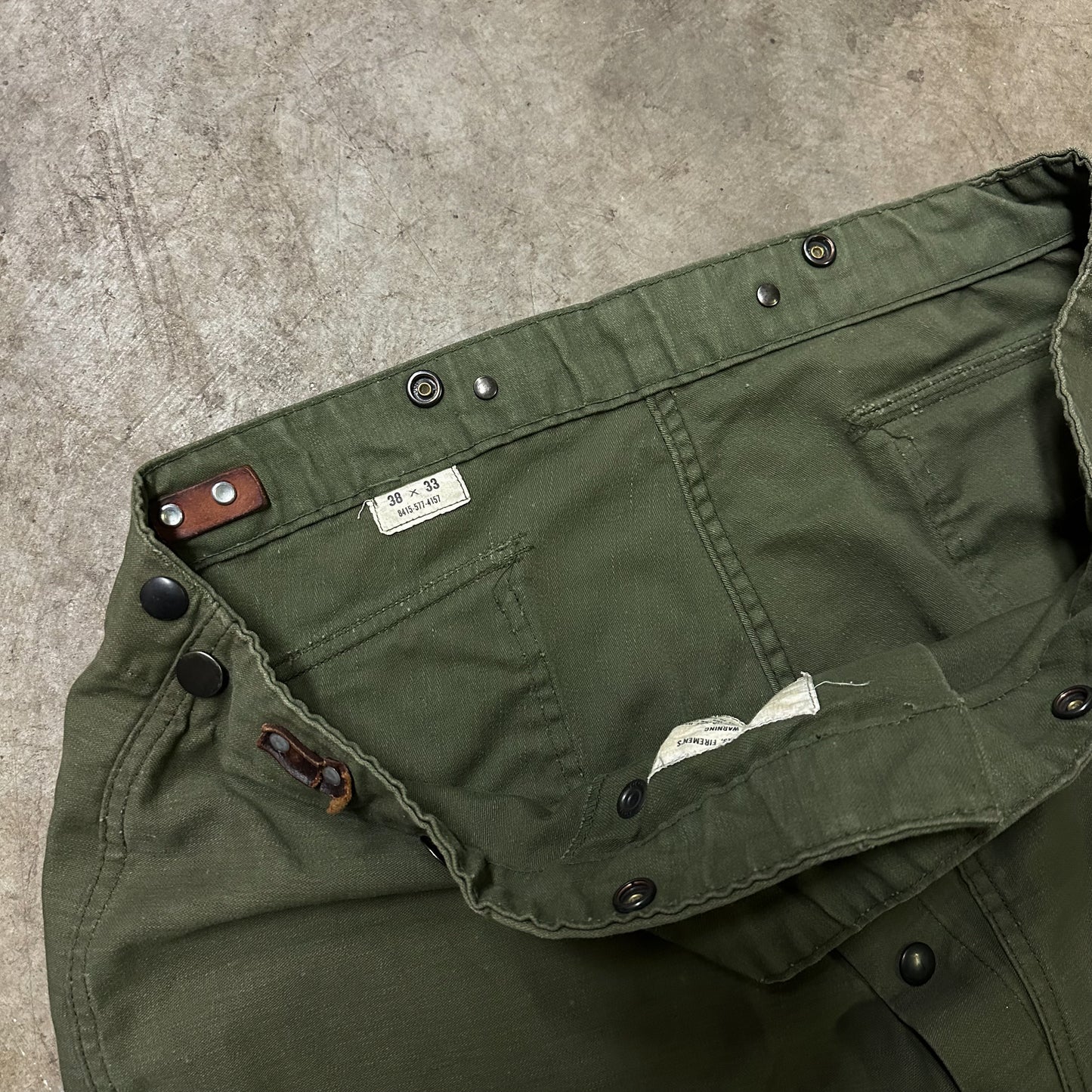 1980s military fireman’s turnout pants