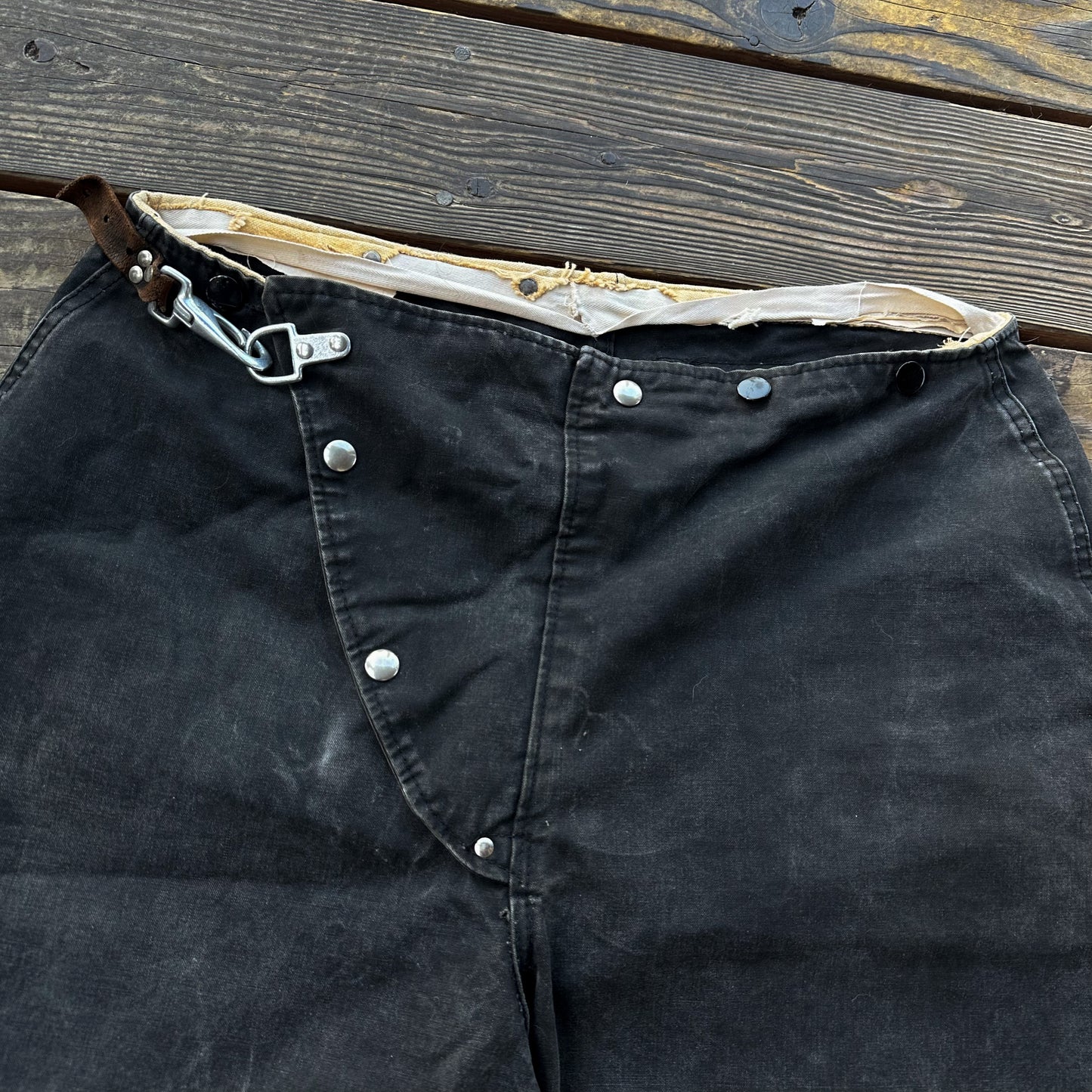 1950’s black fireman’s turnout pants