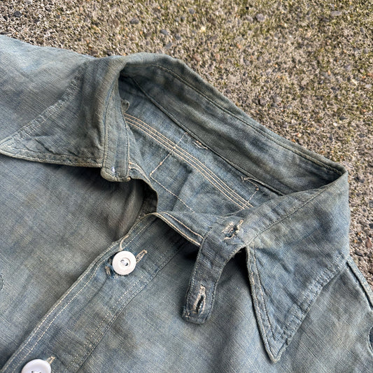 1920’s/30’s chinstrap chambray shirt
