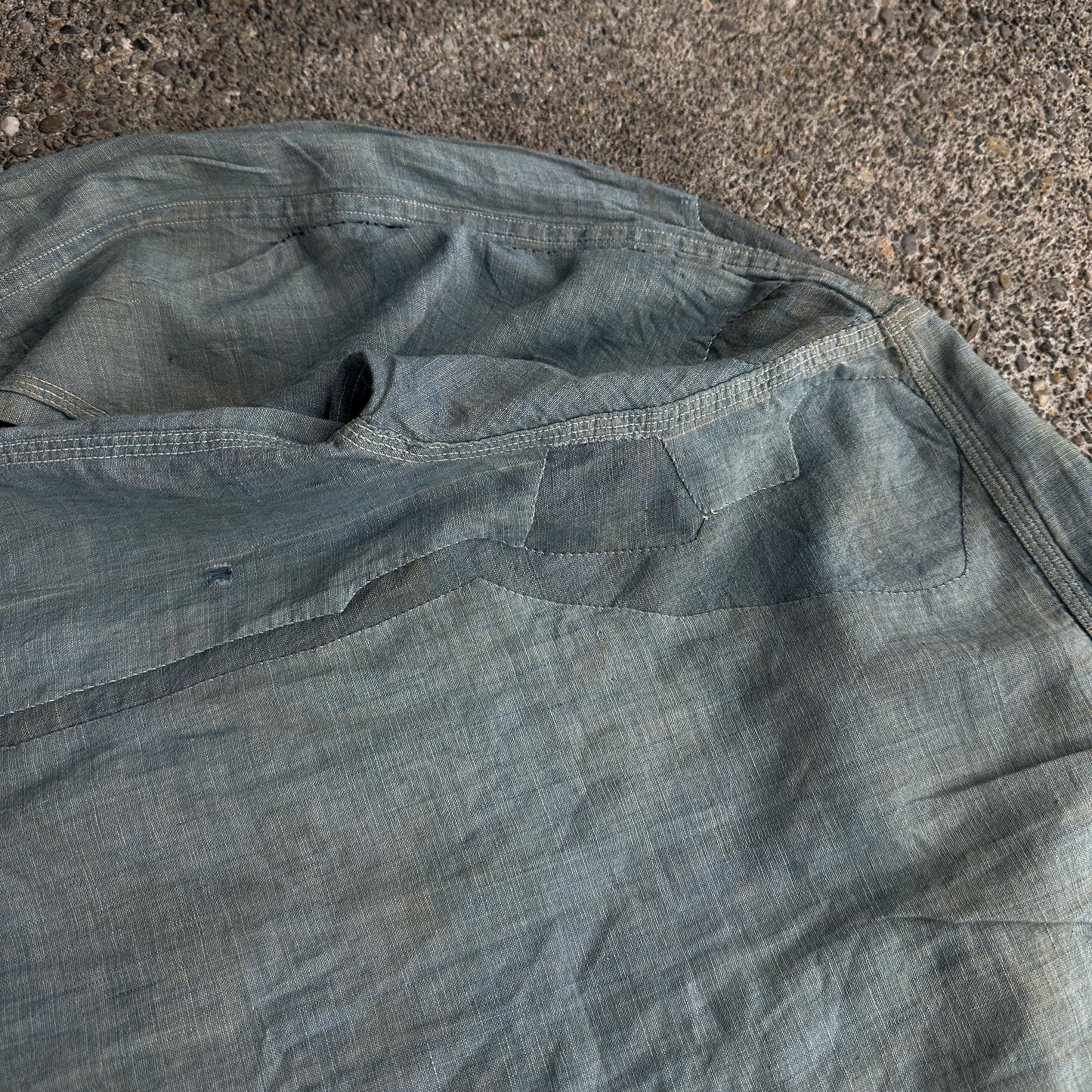 1920’s/30’s chinstrap chambray shirt