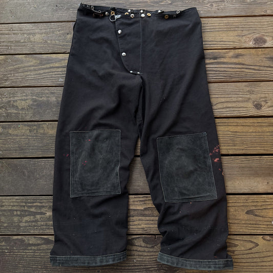 1980’s black fireman’s pants