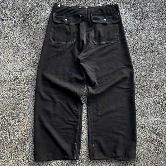 1960’s black cotton fireman turnout pants