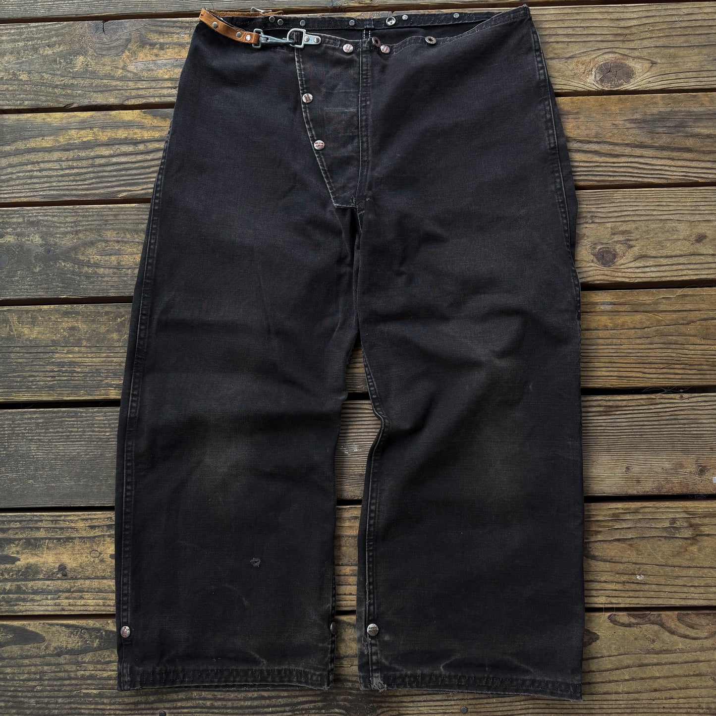 1950’s faded black fireman’s pants