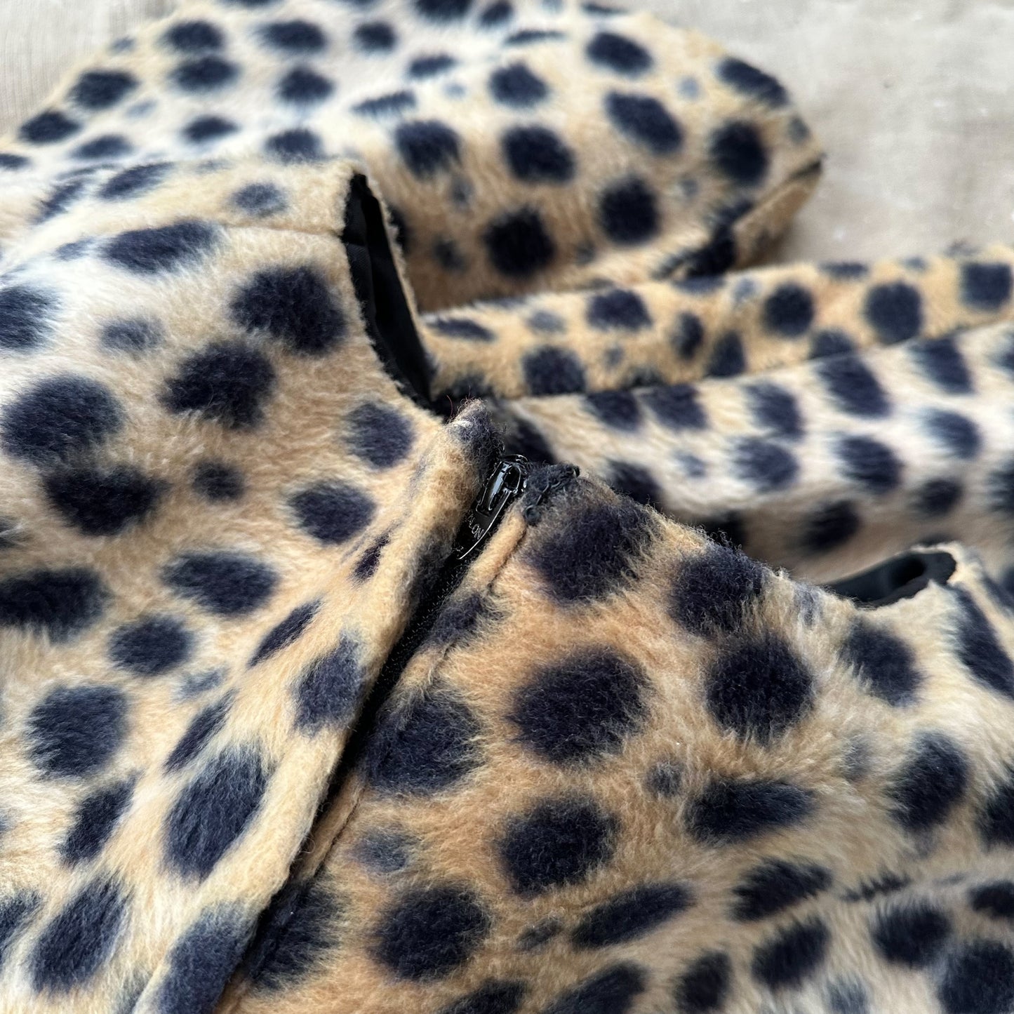1960’s faux leopard fur tunic shirt