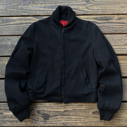 1950’s black whipcord gabardine work jacket