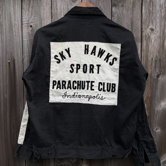 1950’s parachute club black cotton jacket