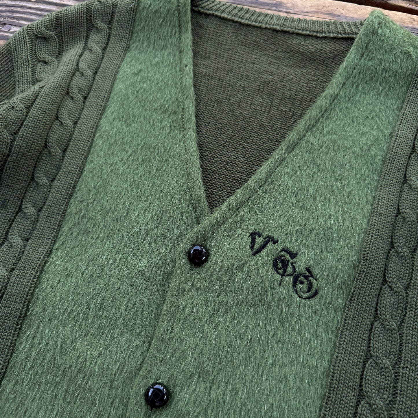 1960’s green cardigan