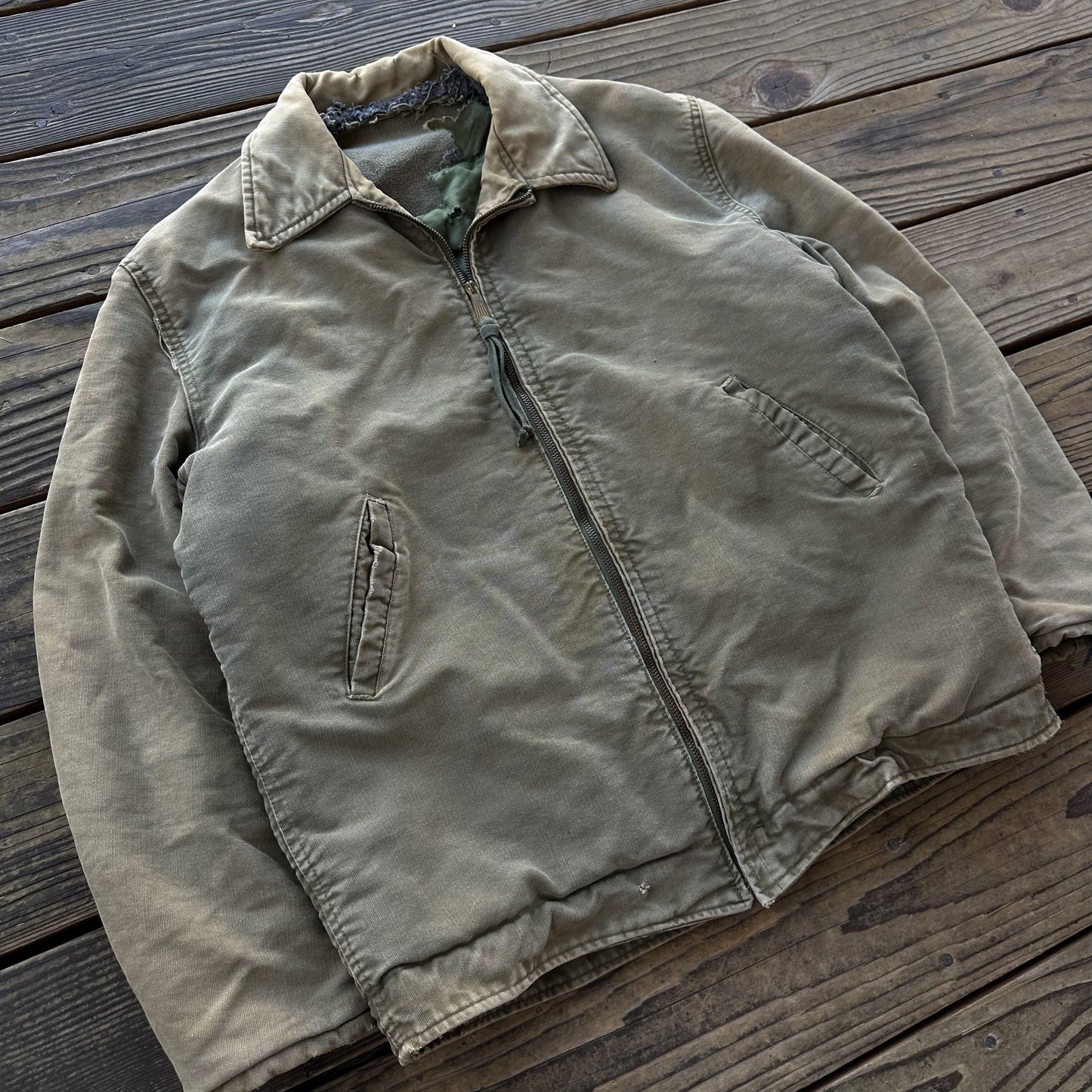 Faded green 1950’s work jacket