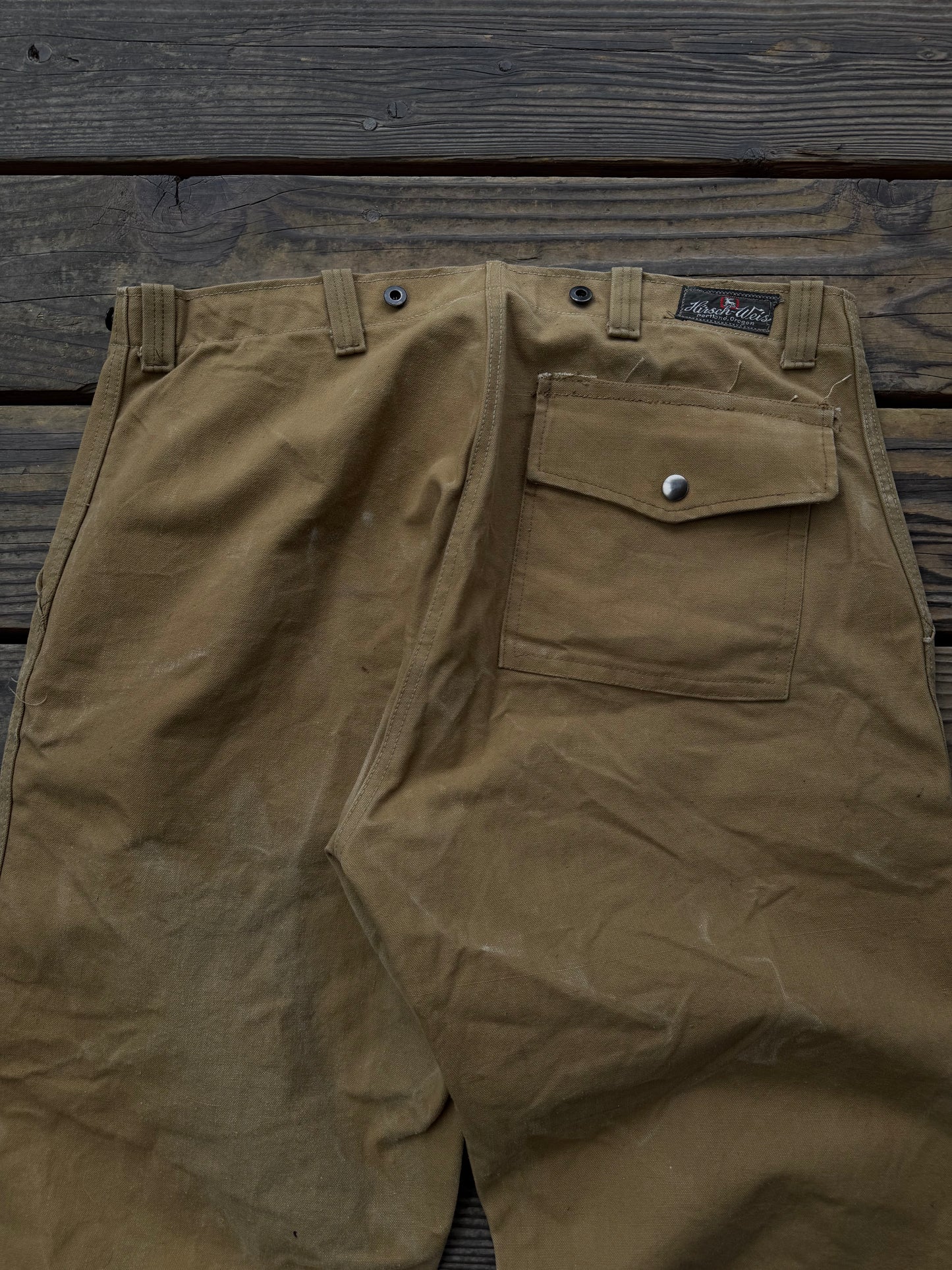 1940’s Hirsch Weis canvas logging pants