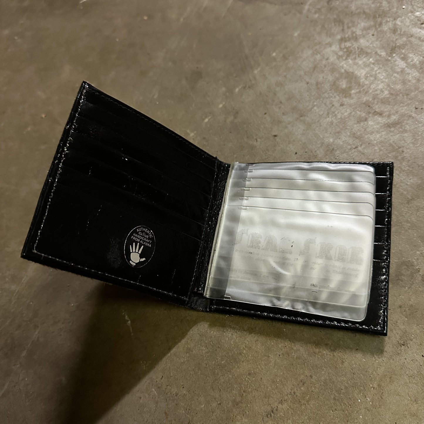 1960’s Alaskan seal hair on hide wallet