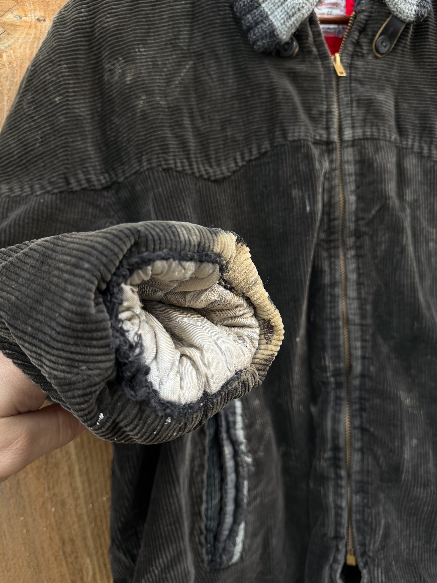 1950’s distressed black corduroy jacket