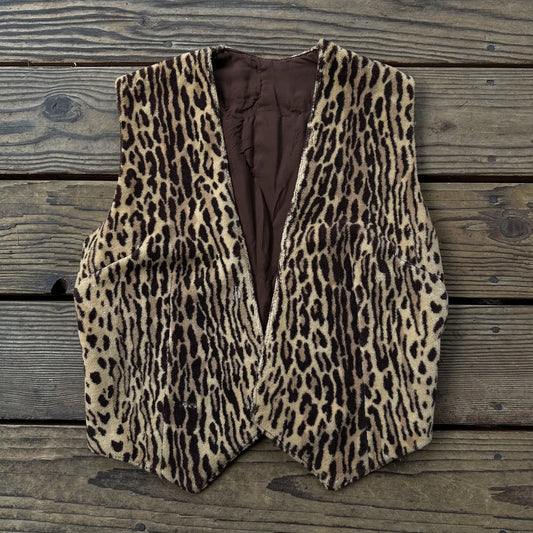 1960’s leopard terry cloth vest