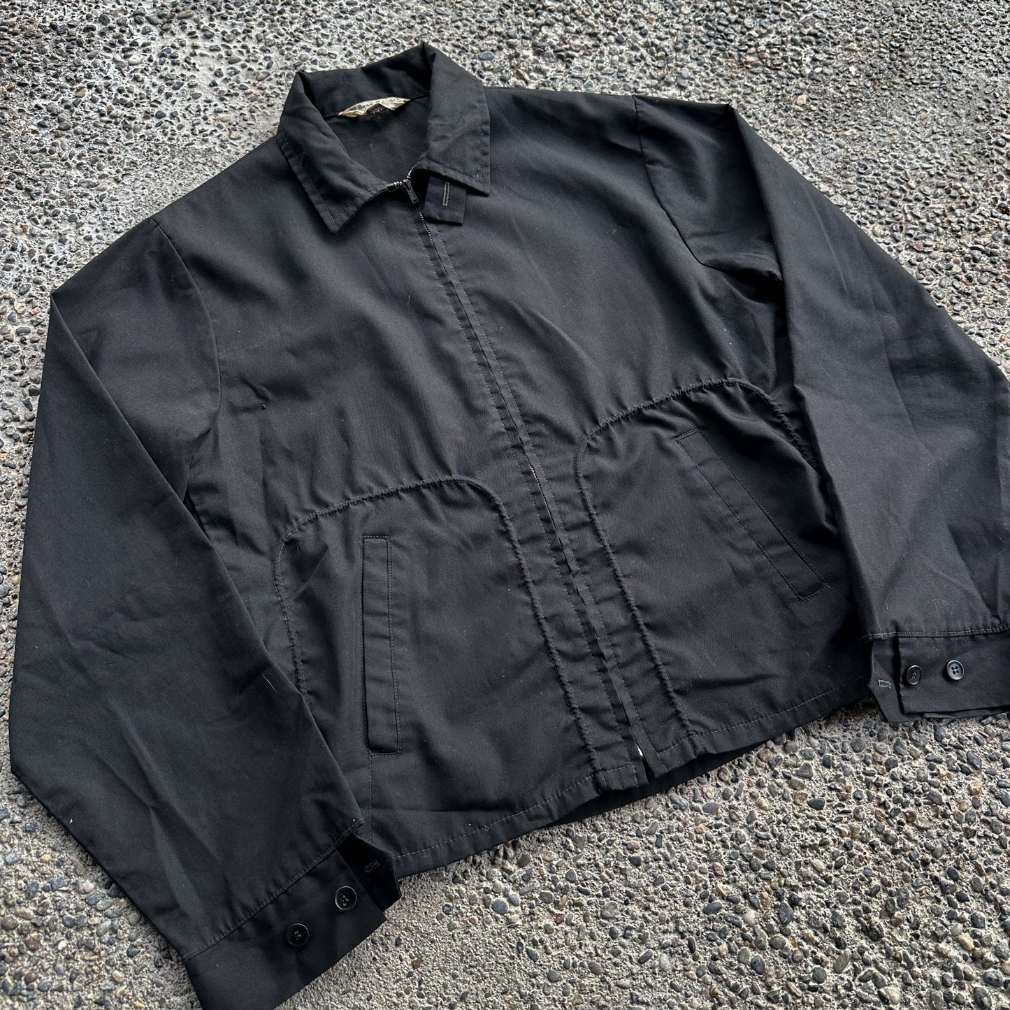 Black lightweight campus jacket