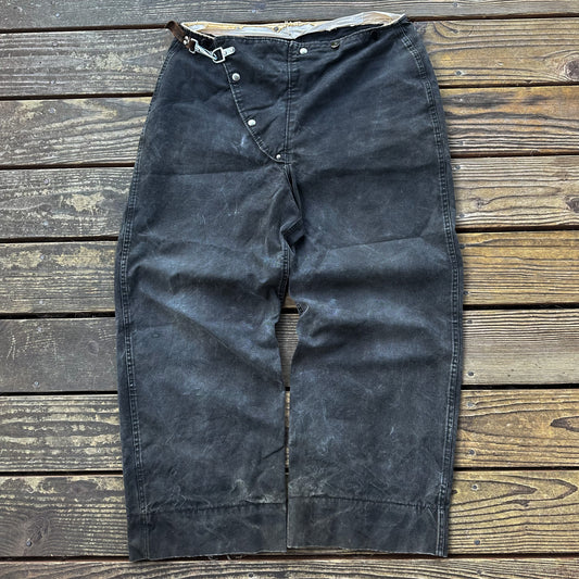 1950’s black fireman’s turnout pants