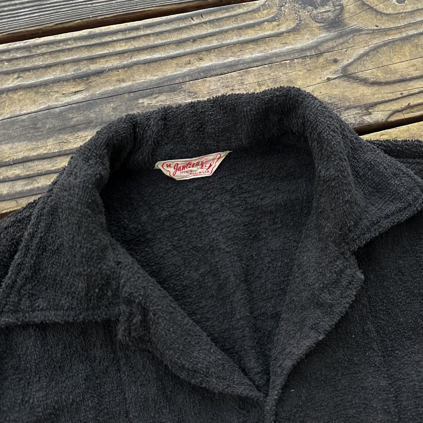 1950’s black terry cloth shirt