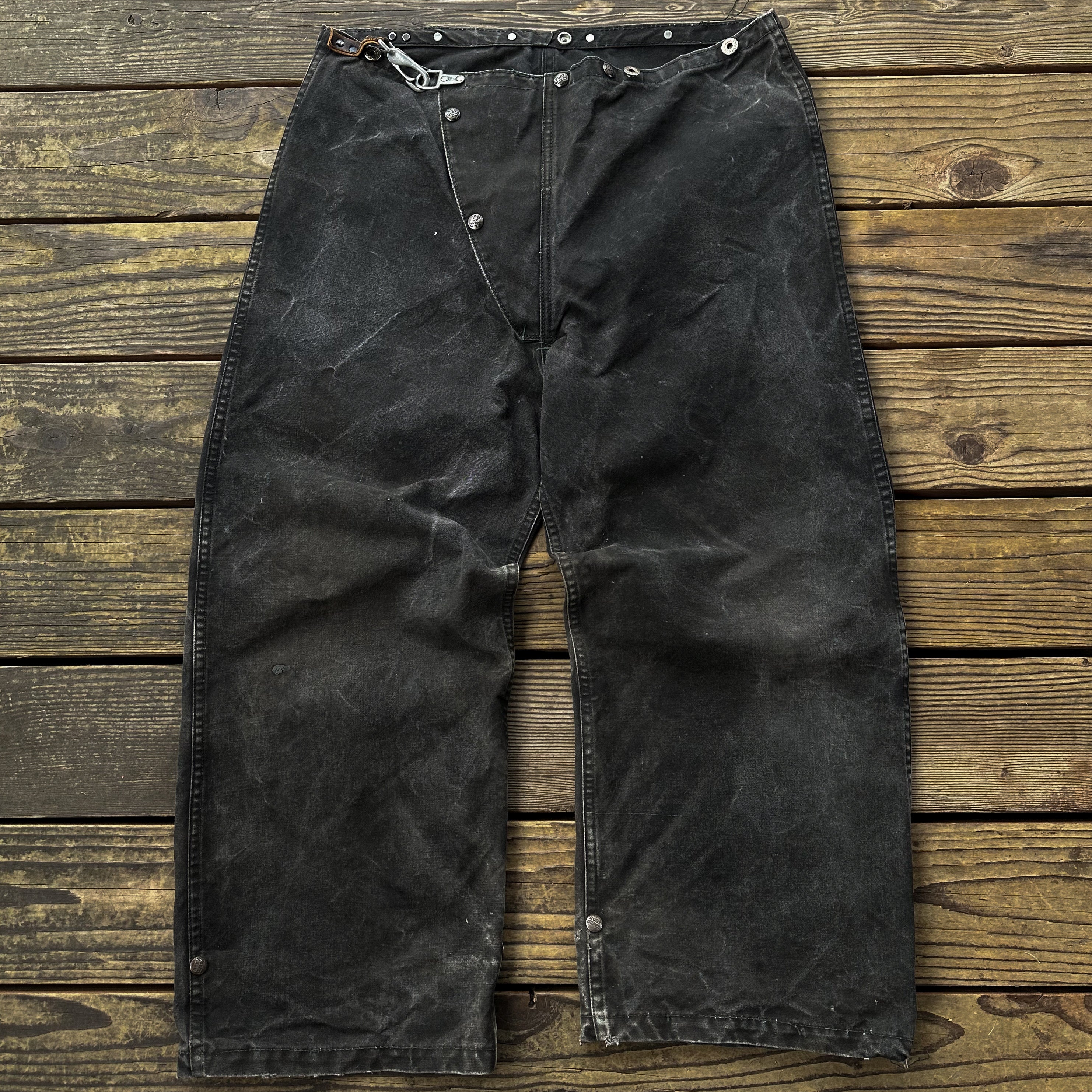 40's/50's black canvas fireman's pants – Arachnid Vintage