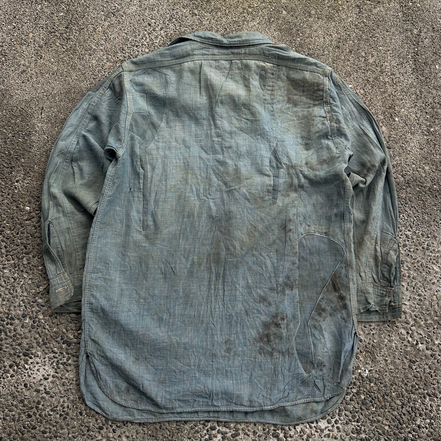 1920’s/30’s chinstrap chambray shirt