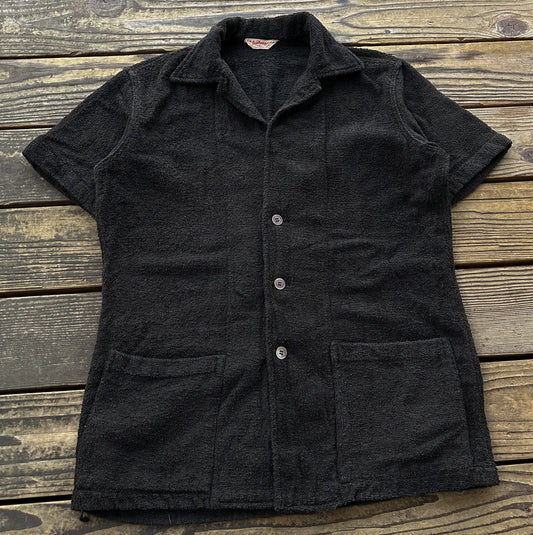 1950’s black terry cloth shirt