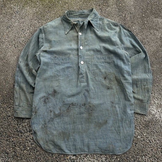 1920’s/30’s chinstrap chambray shirt
