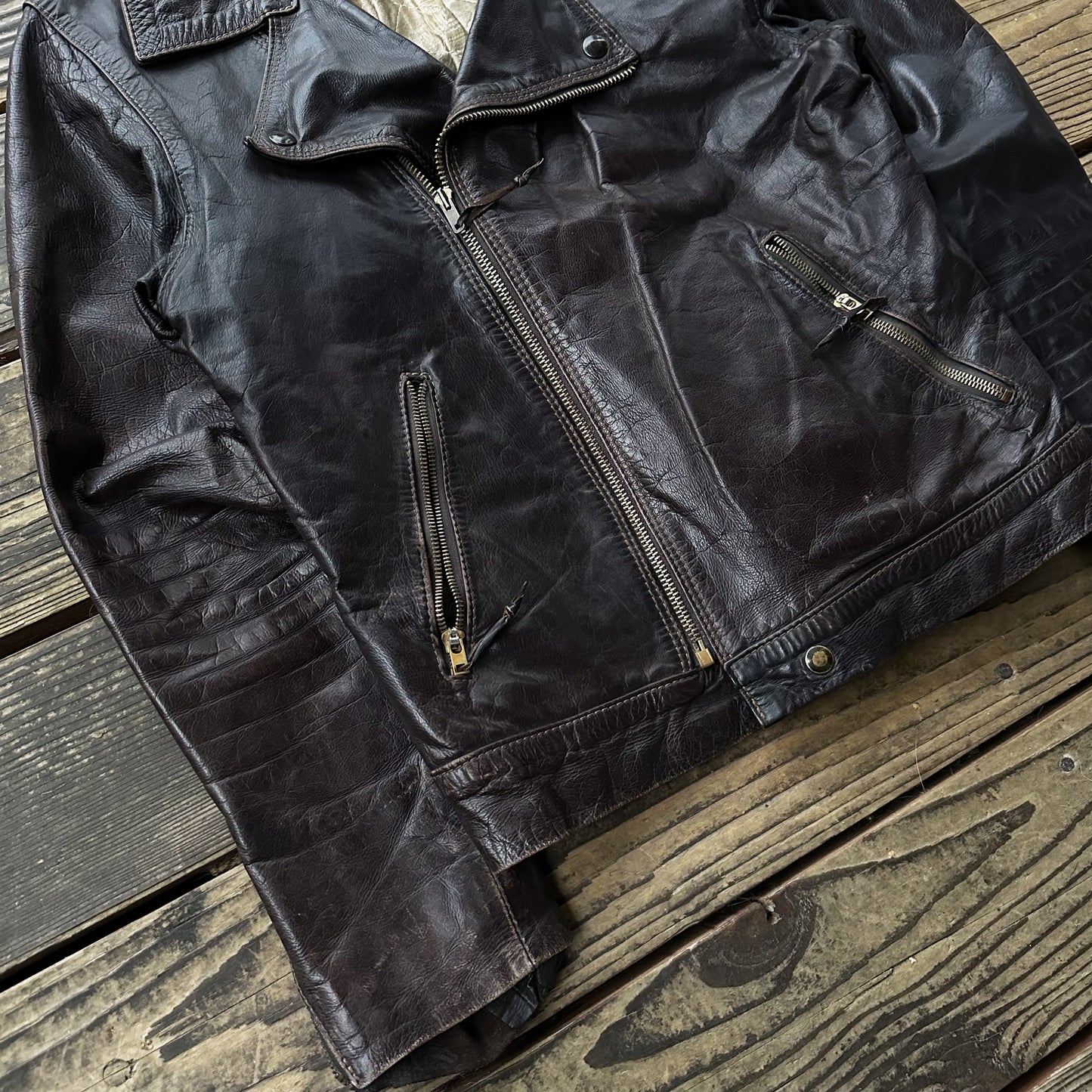 1960’s dark brown leather jacket