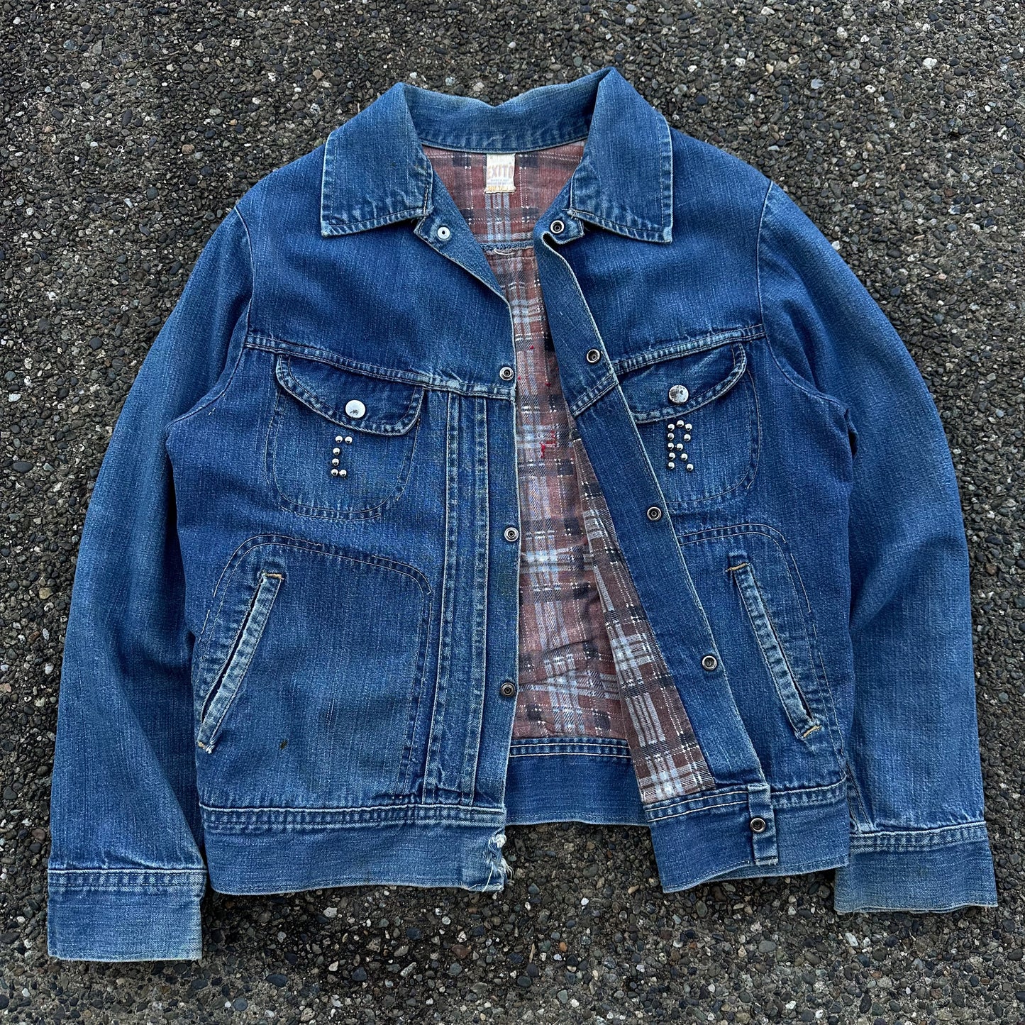 1960s flannel lined denim jacket