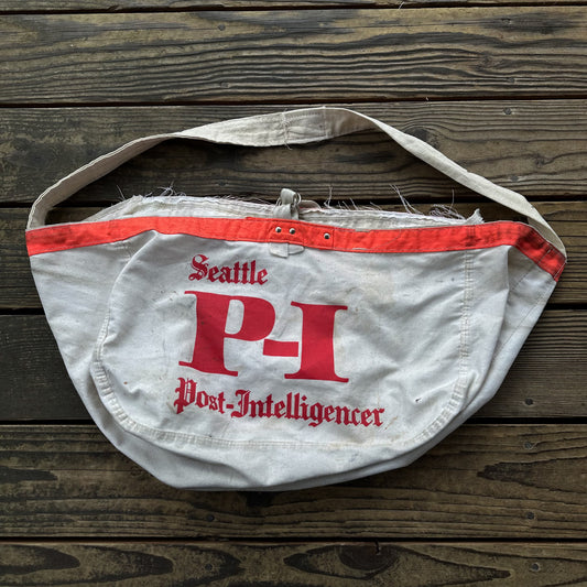 1960s Seattle post intelligencer newspaper bag