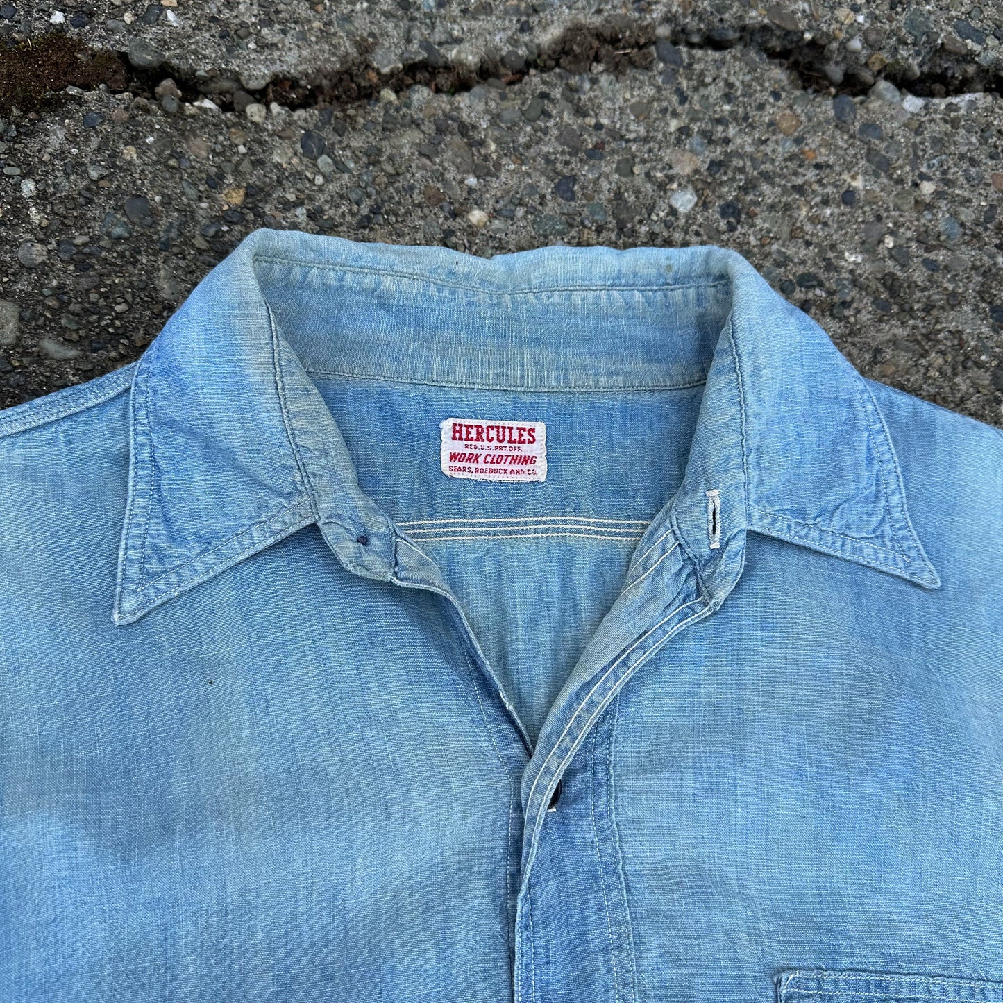 1950’s faded Hercules chambray shirt