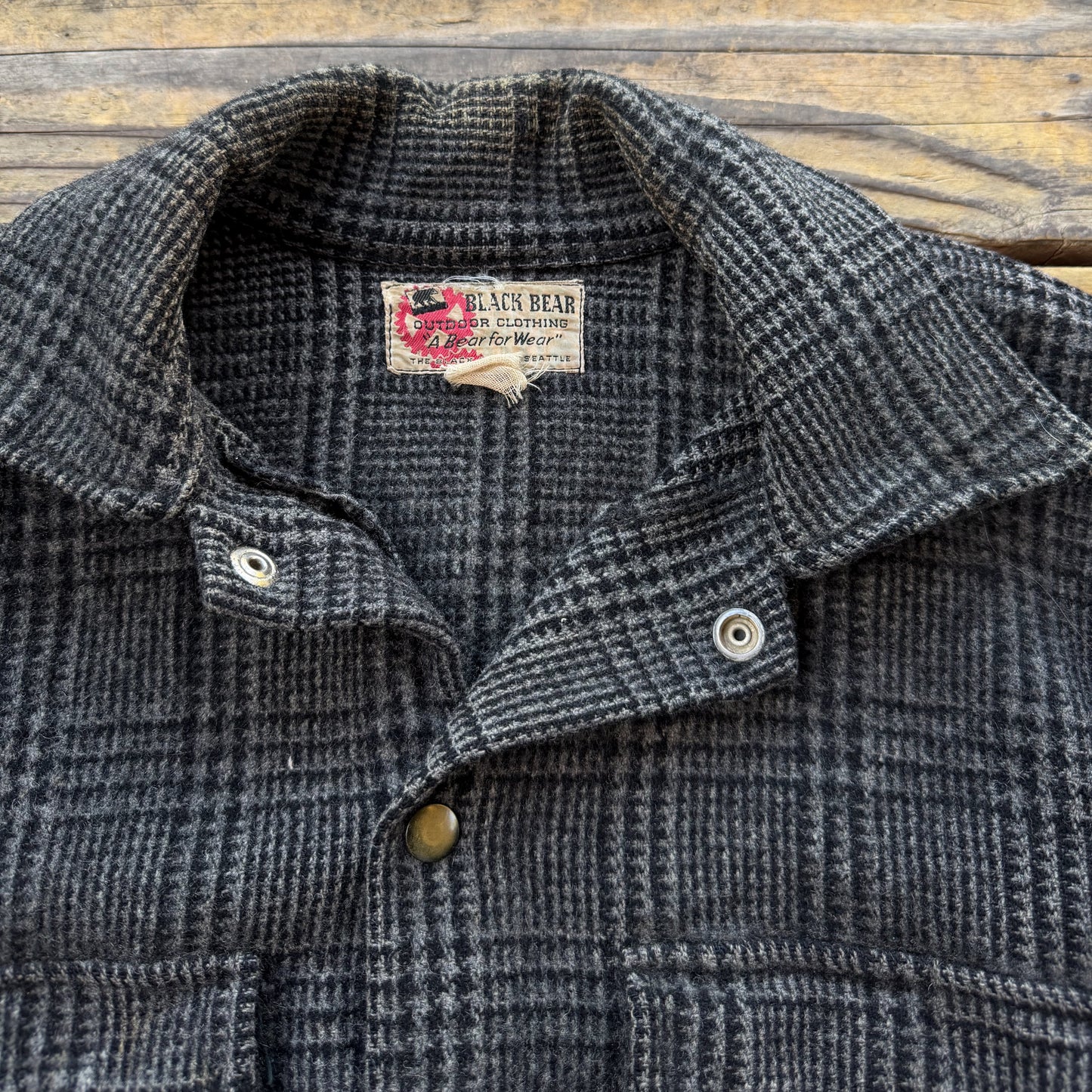 1950’s black bear wool jacket