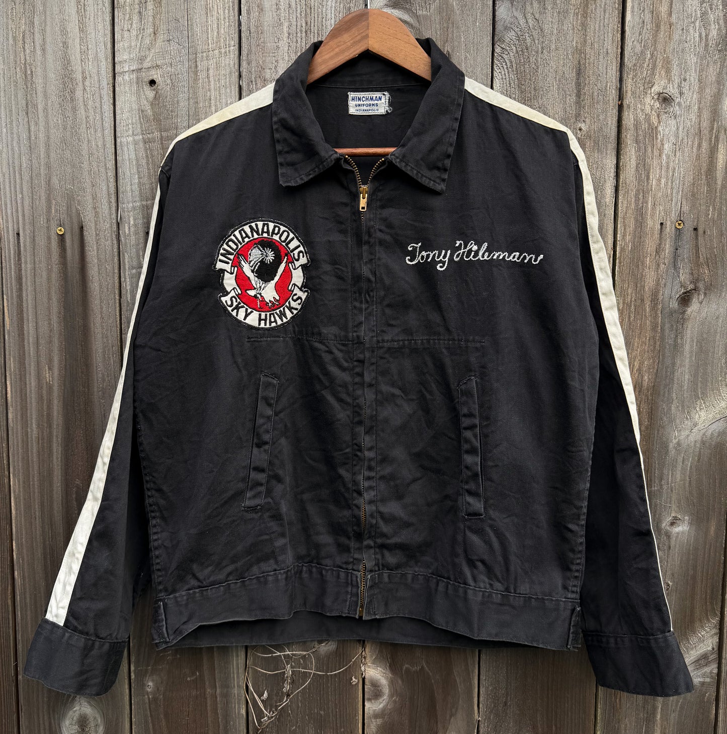 1950’s parachute club black cotton jacket