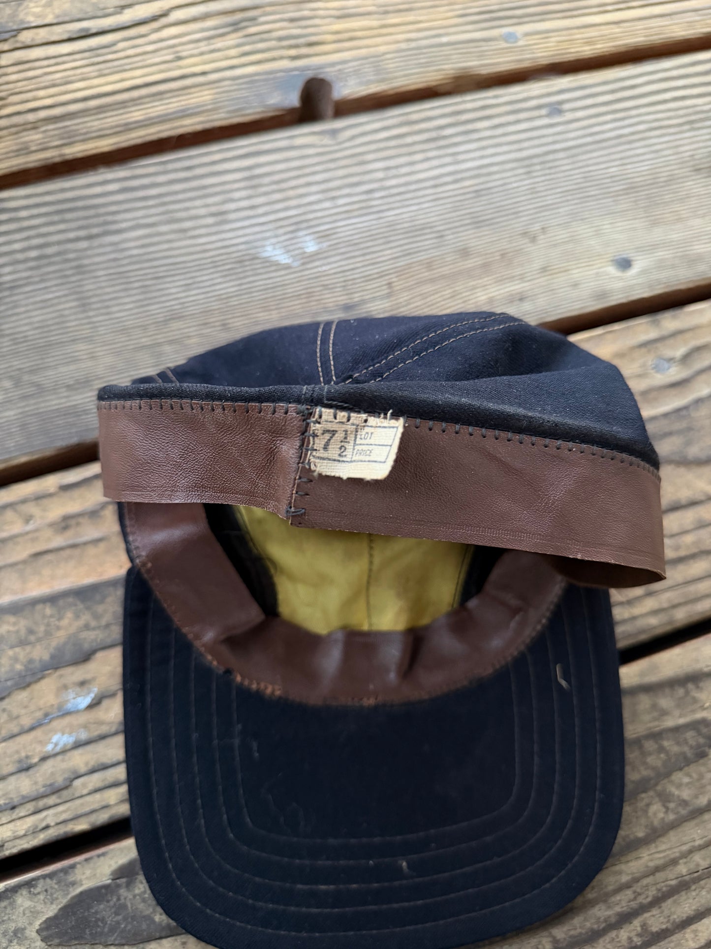 1950’s black 4 panel wool hat