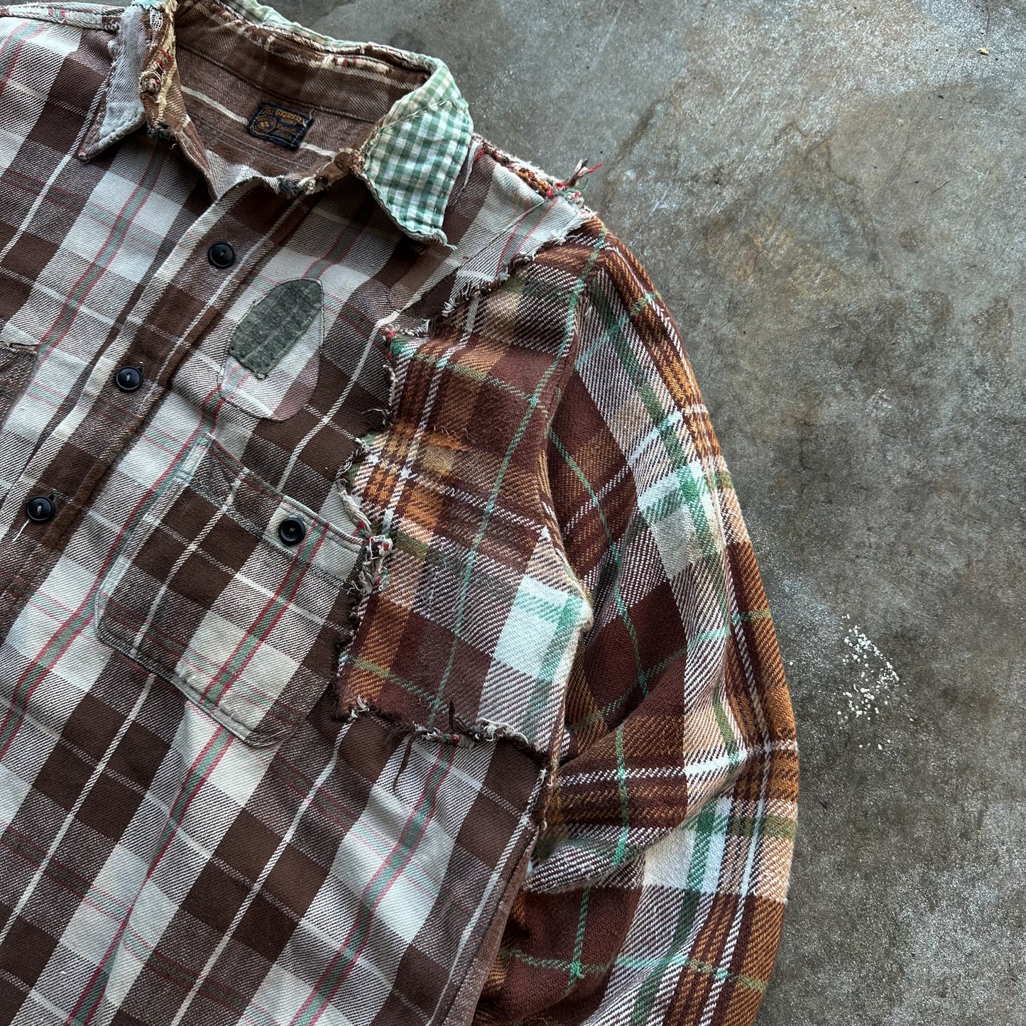 Faded and thrashed 1930’s Garfax flannel shirt