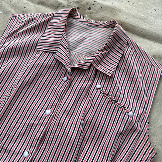 1940’s black and pink striped blouse