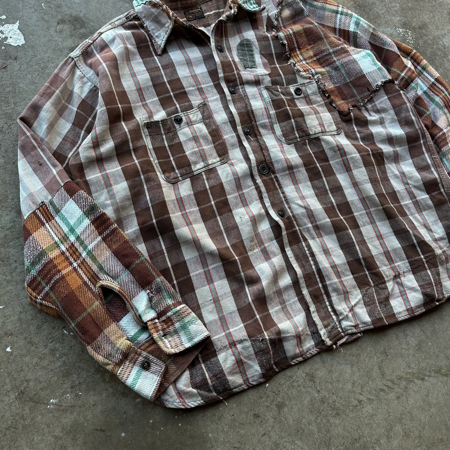 Faded and thrashed 1930’s Garfax flannel shirt