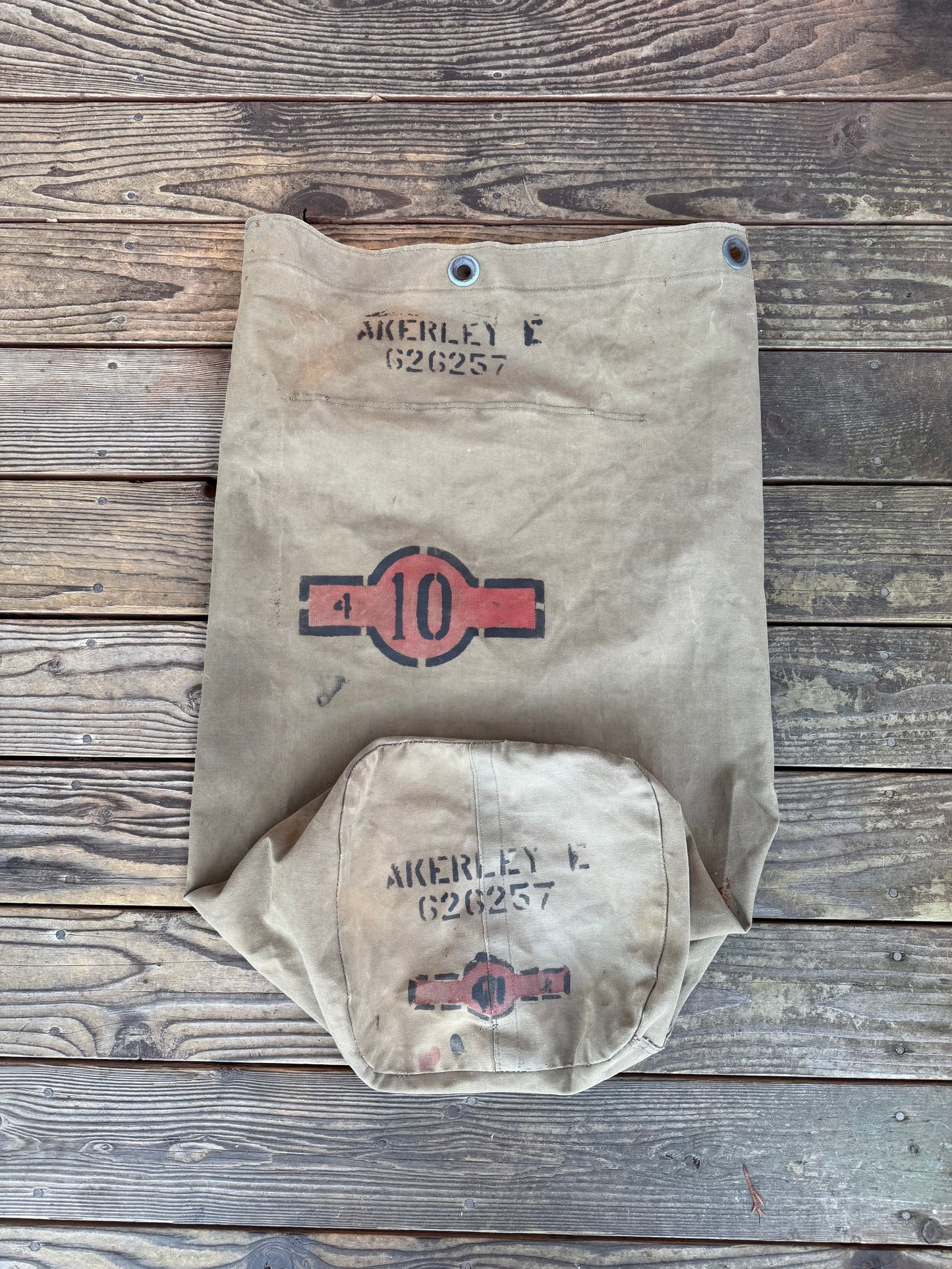 Ww2 stenciled canvas bag