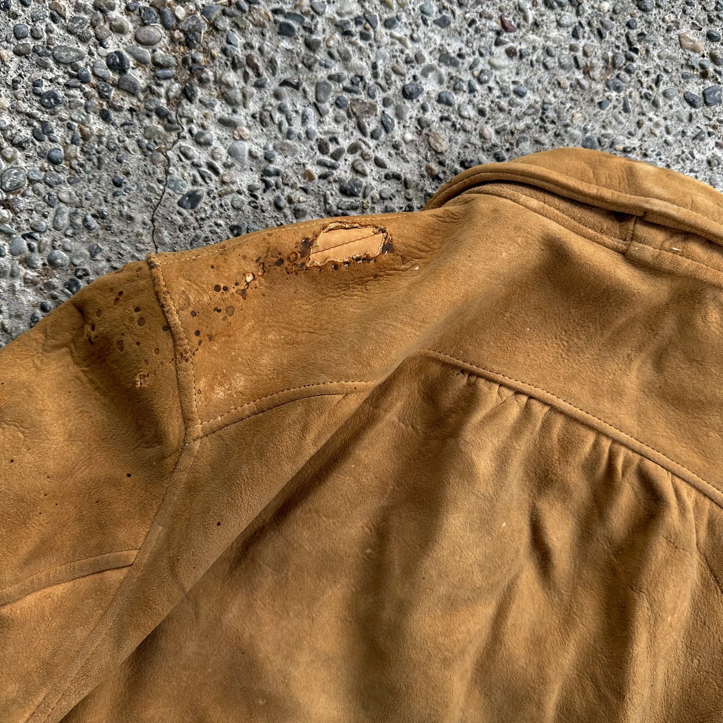 1930’s cropped style suede leather jacket