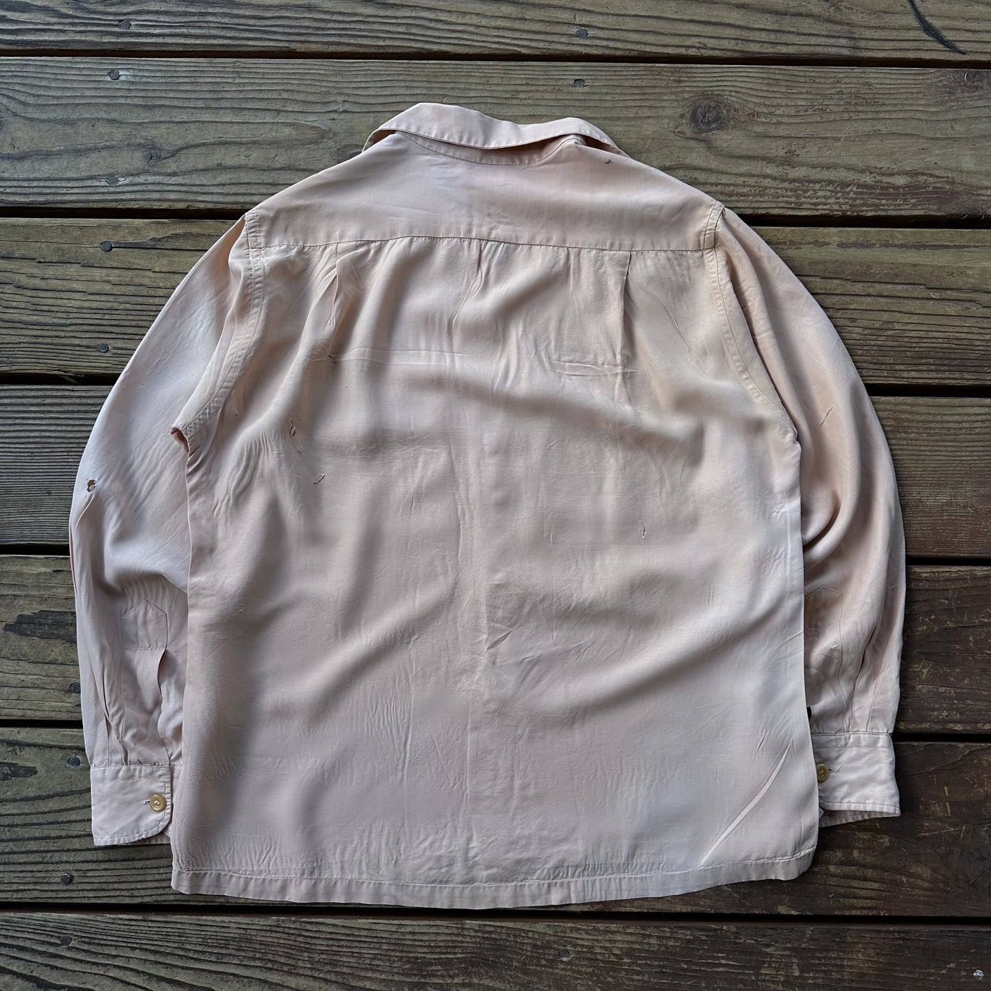 1950’s faded pink rayon shirt