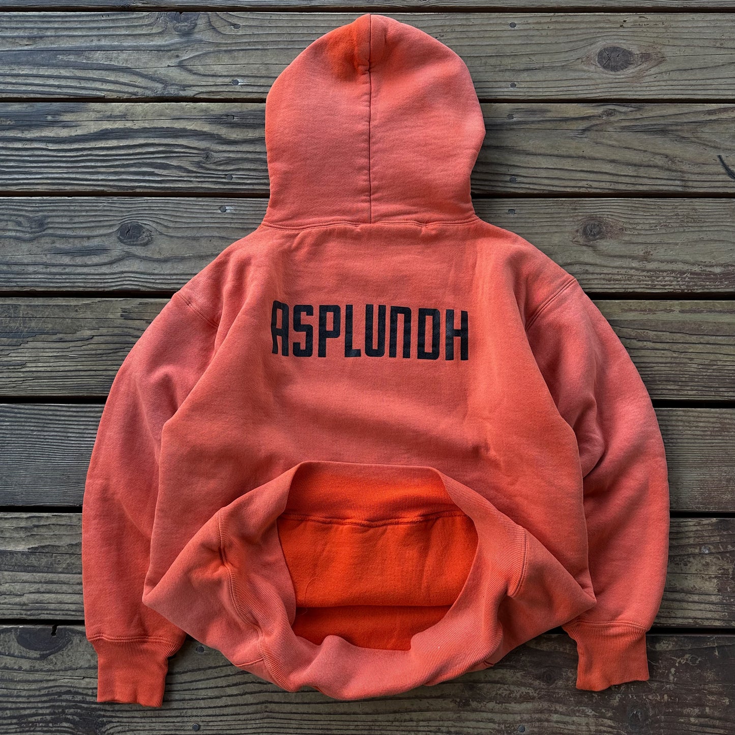 Faded 70’s/80’s Asplundh double face hoodie