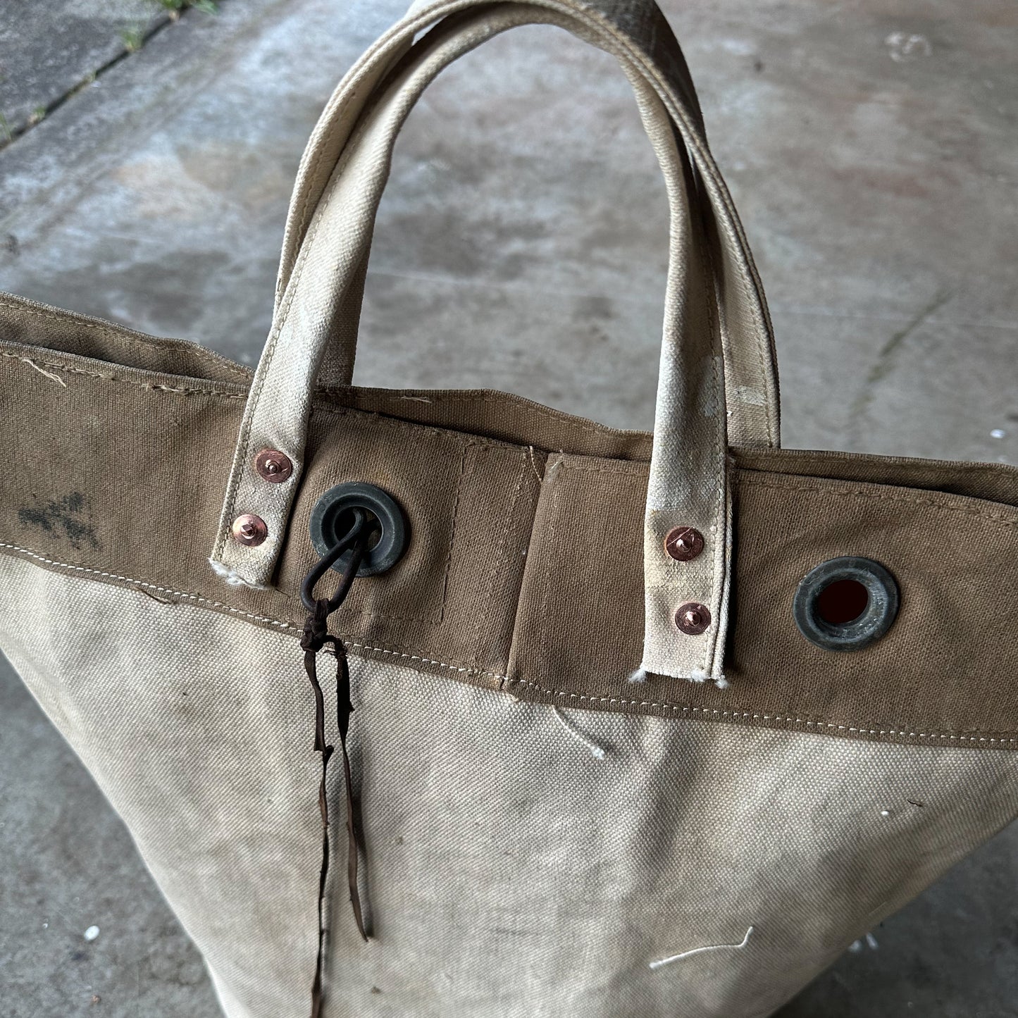 1940’s handmade Seabag tote