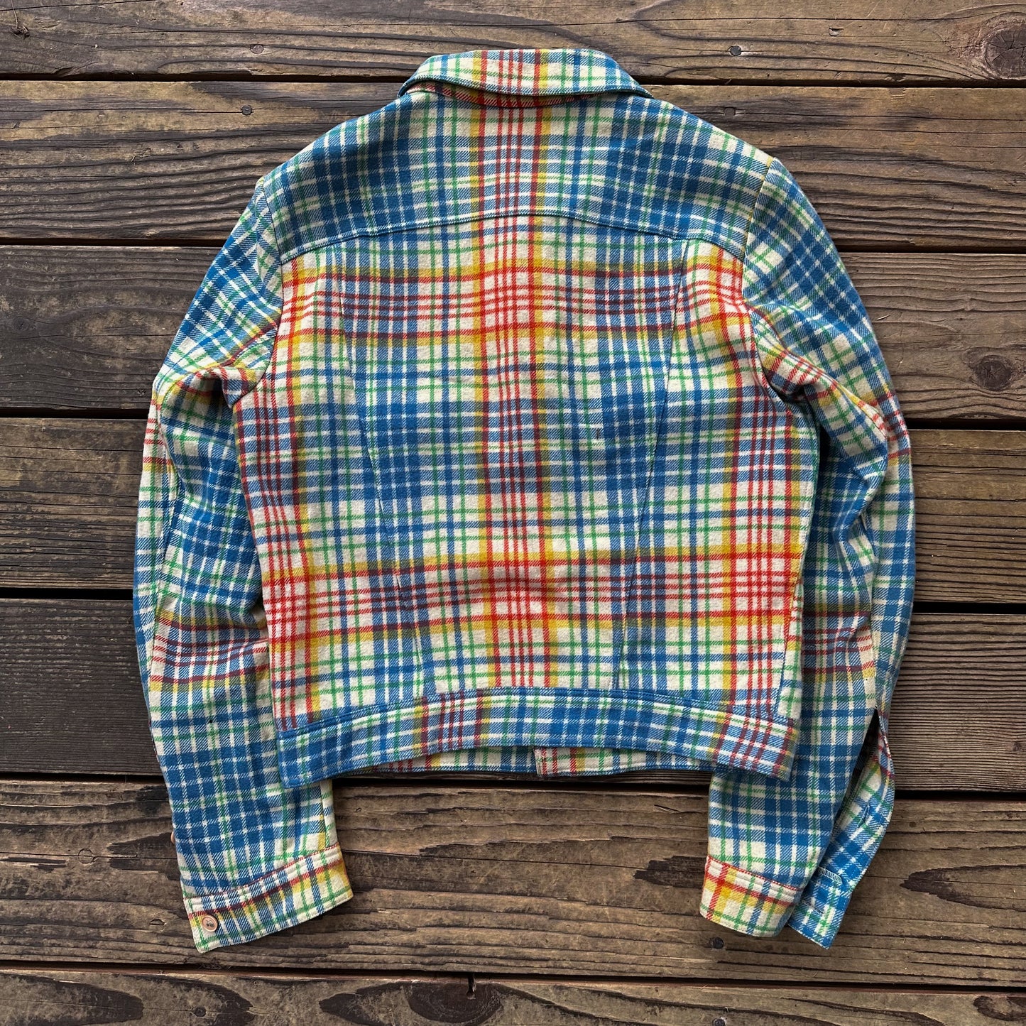 1940’s colorful plaid Ike jacket