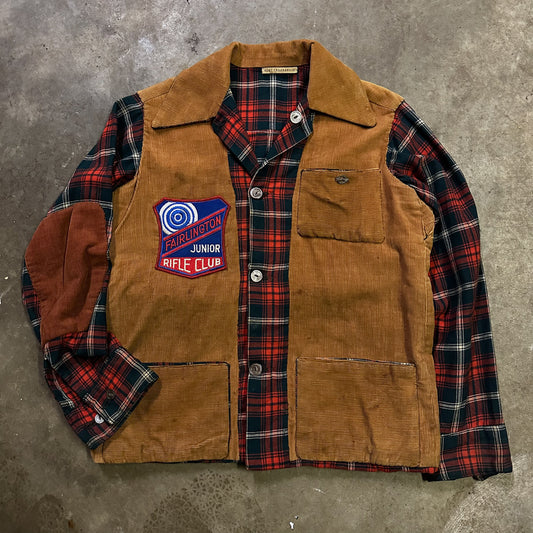 Late 40’s reversible cord paneled flannel