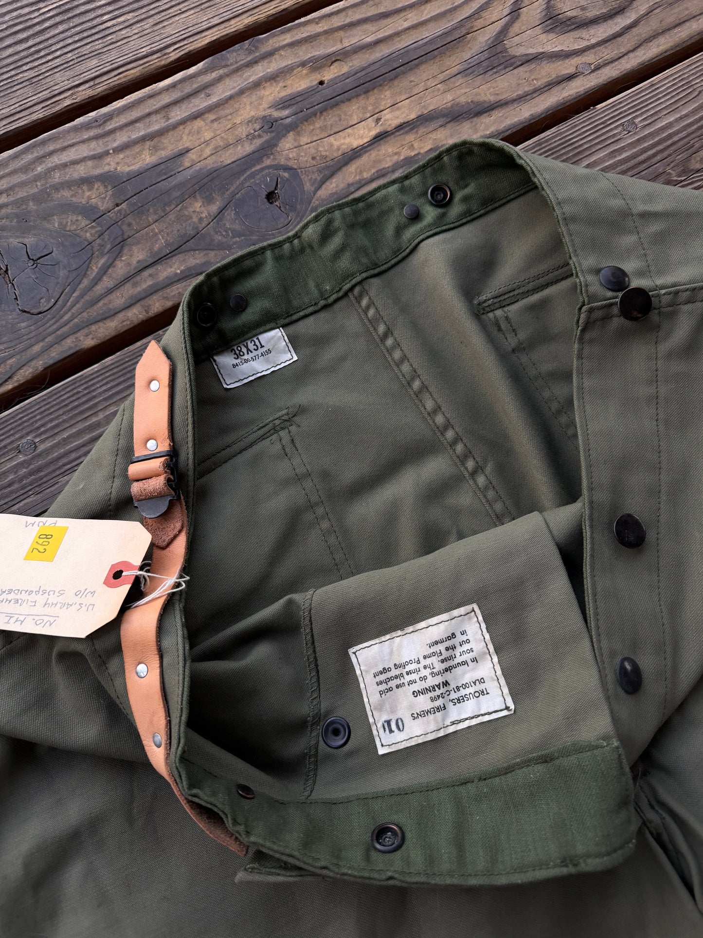 Deadstock 80’s military fireman’s pants