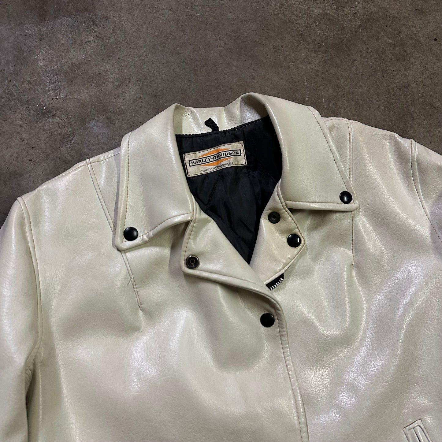 1960’s Harley white vinyl leather jacket