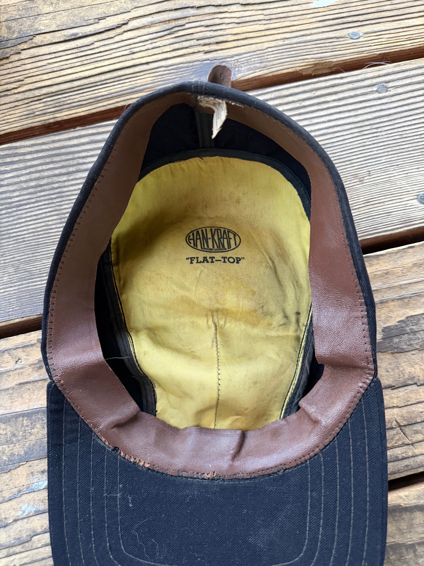 1950’s black 4 panel wool hat