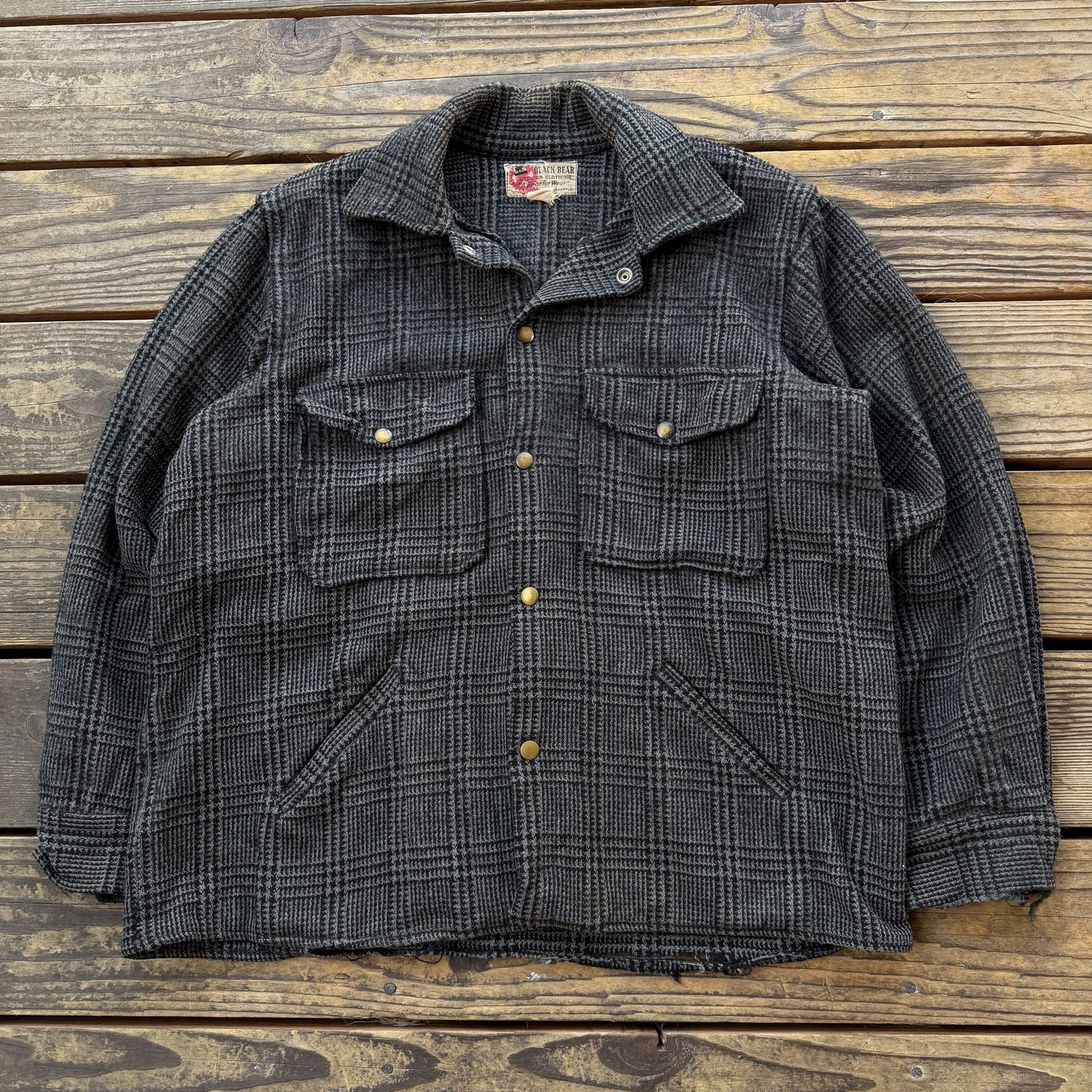 1950’s black bear wool jacket