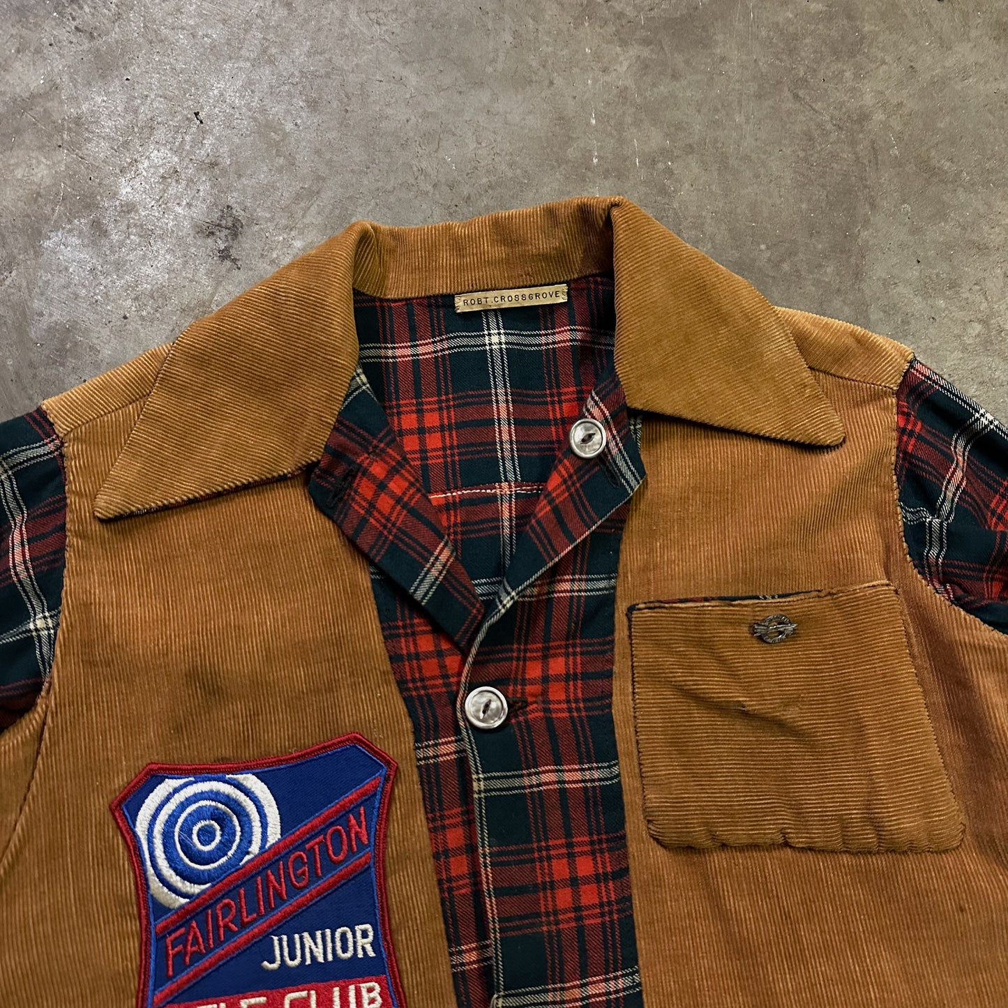 Late 40’s reversible cord paneled flannel