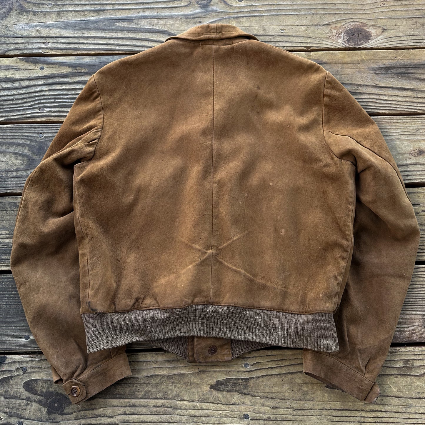 1930’s/40’s a-1 style suede leather jacket