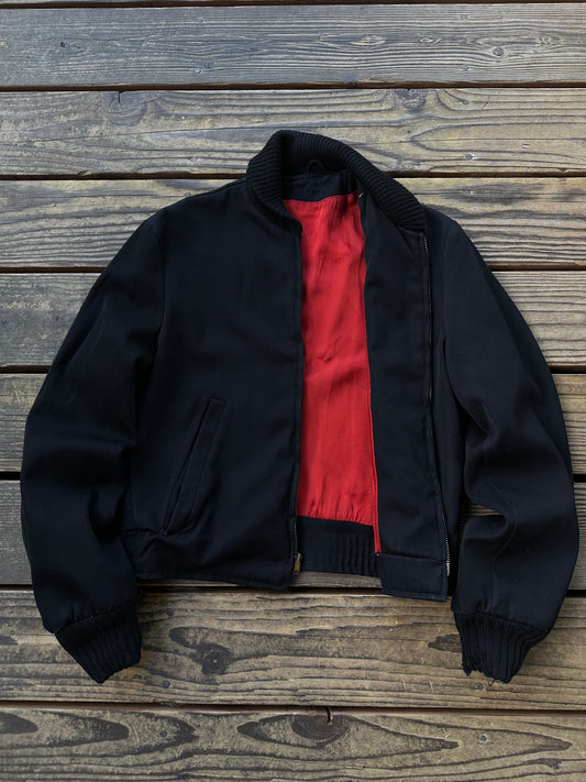 1950’s black whipcord gabardine work jacket